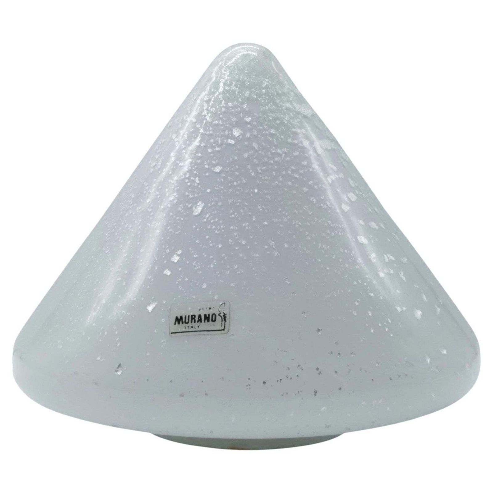 Murano Glass Cone Shaped Table Lamp, Italy 1980s