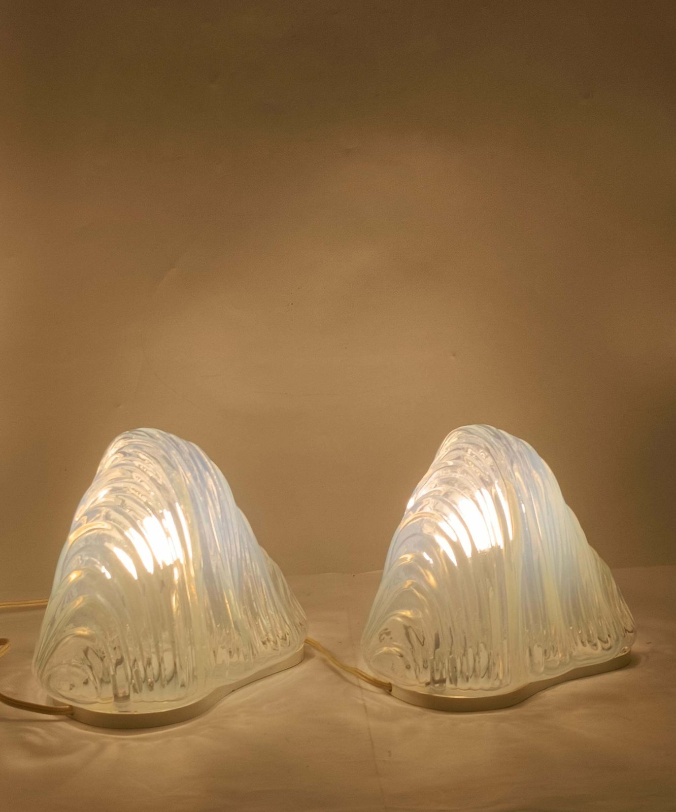Carlo Nason For Mazzega Pair Of Table Lamps "Lt301 Iceberg" Italy 1970s photo 1938.0