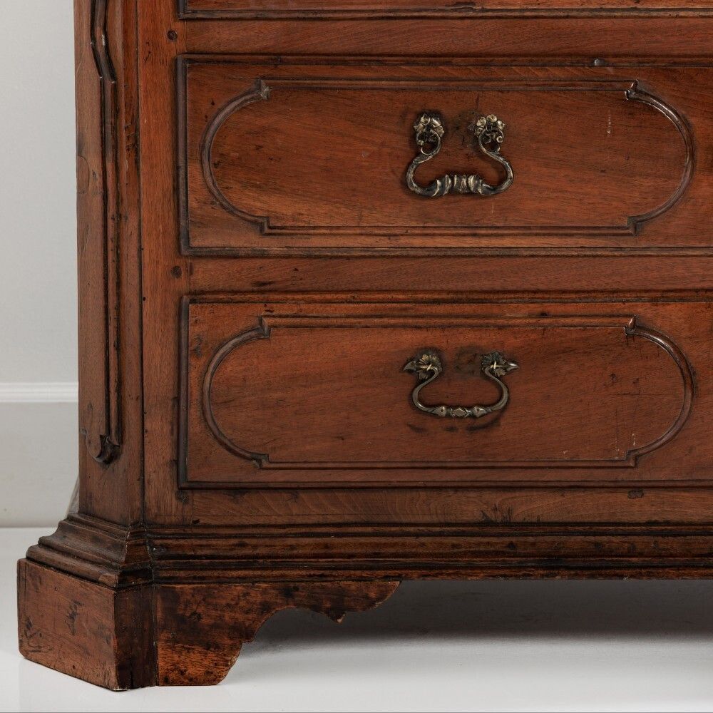 18th Century Walnut Italian Chest Of Drawers photo vintage