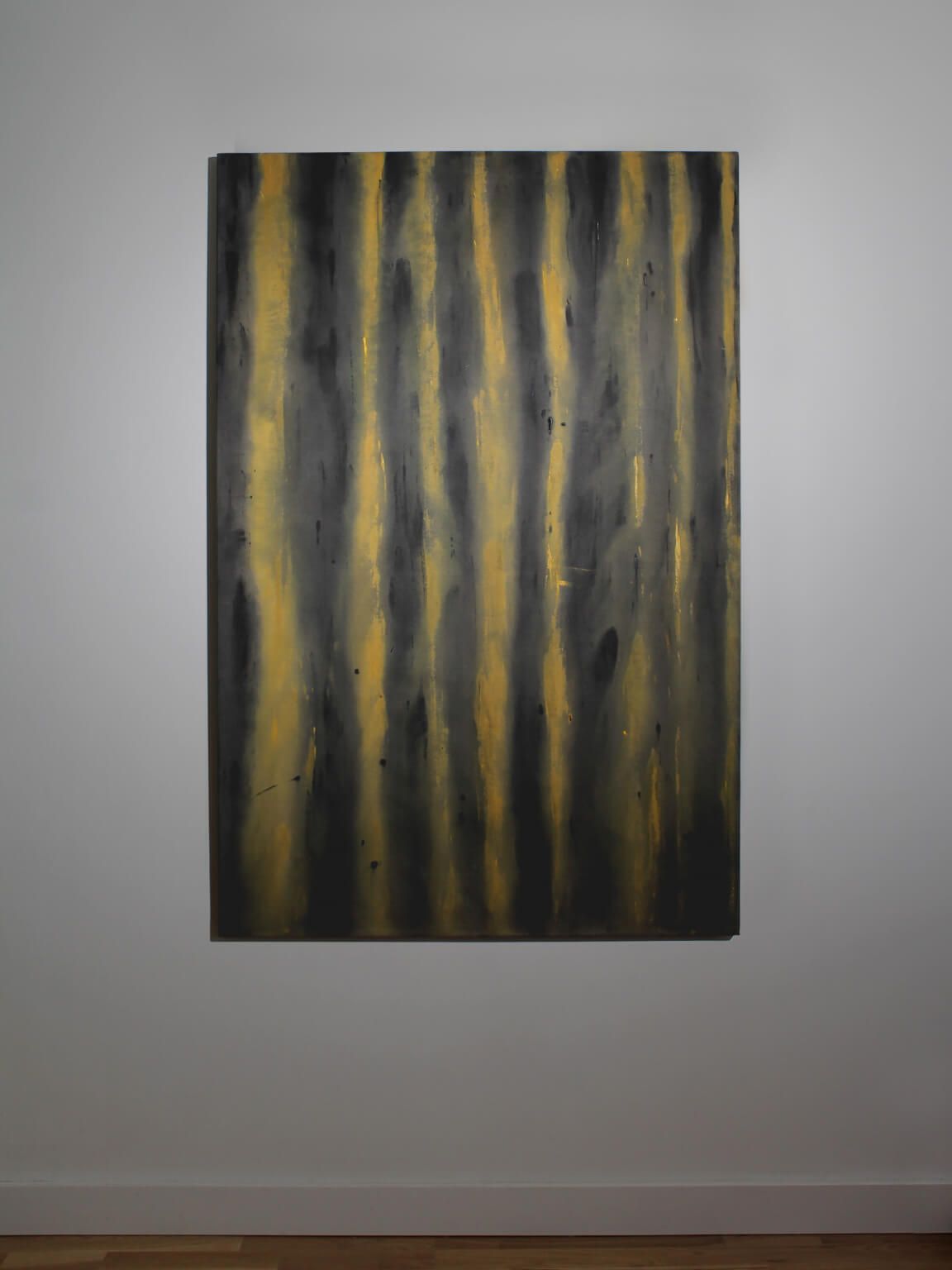 Vertical Organic Lines In Green And Yellow By Karina Savonenko, 80x120cm, Latvia, 2026 photo furniture