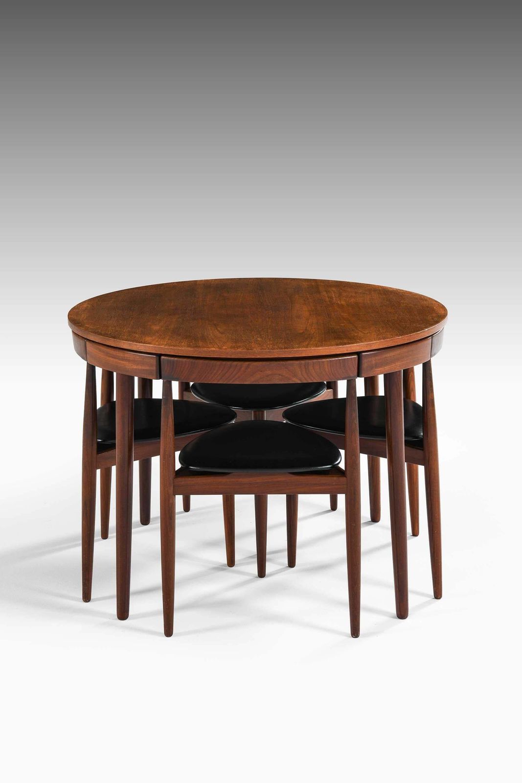 Hans Olsen Dining Set In Teak And Leather By Frem Røjle, 1960s photo furniture