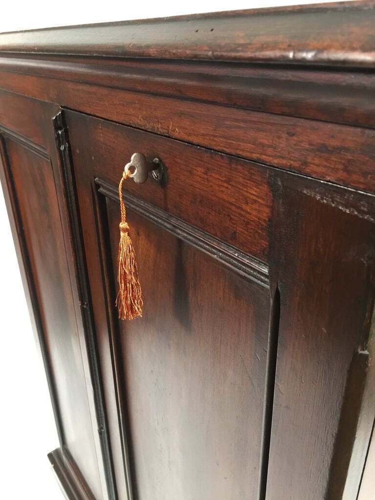 Antique Wooden Amberg's Patent Filing Cabinet Letter File Storage Chest With Key photo Furniture