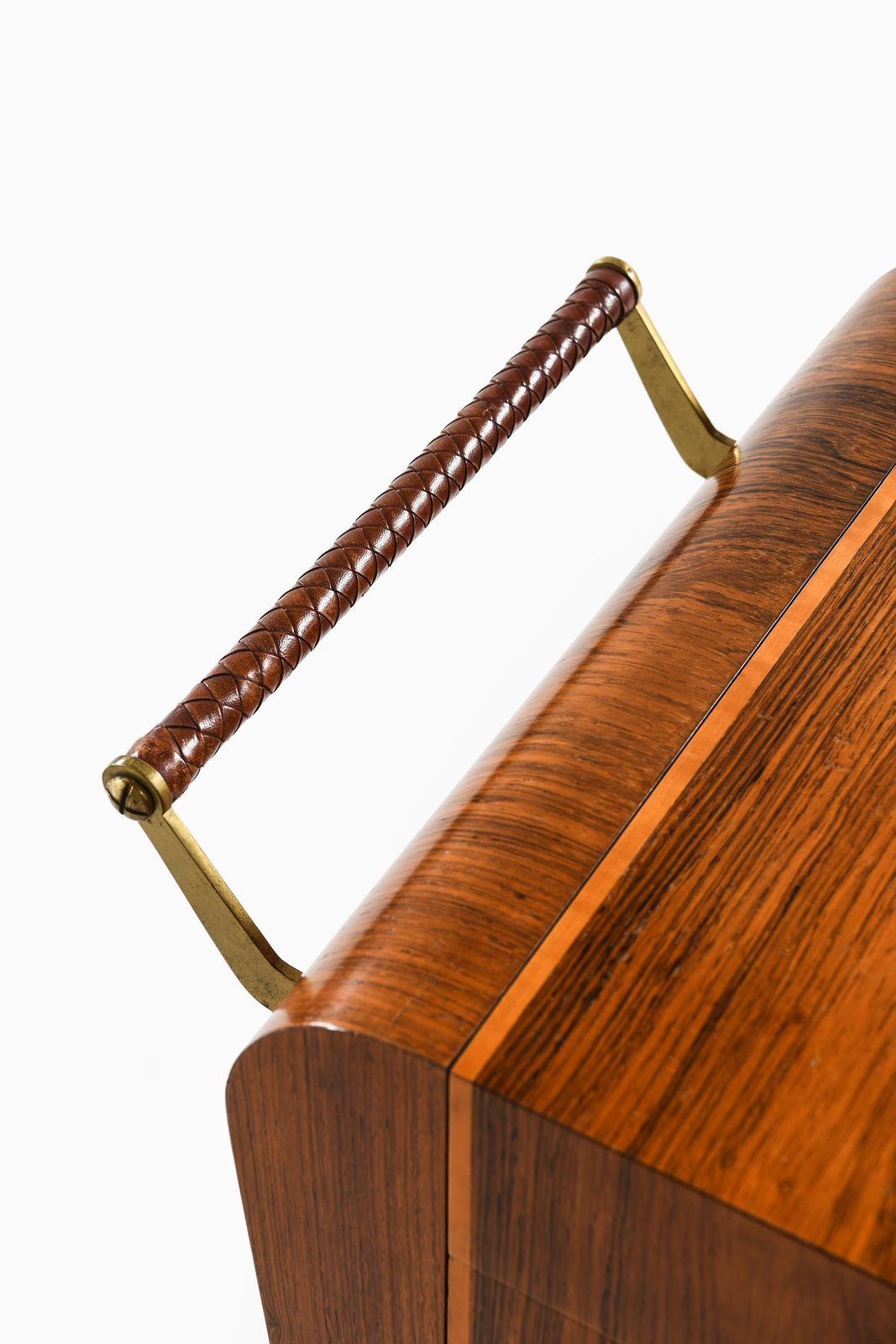 Rare Bar Trolley In Brass And Rosewood By Erik Matsson, 1930s photo 23617.0