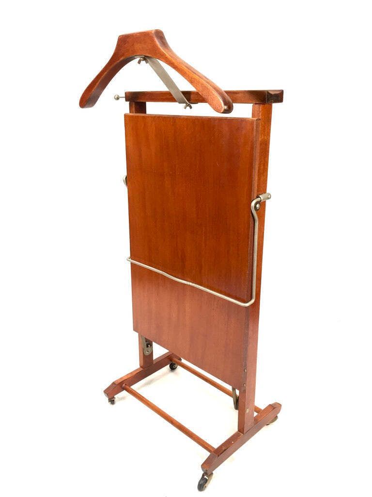 Antique Wooden Gentlemens Valet Stand & Trousers Press Mid 20th Century photo for sale