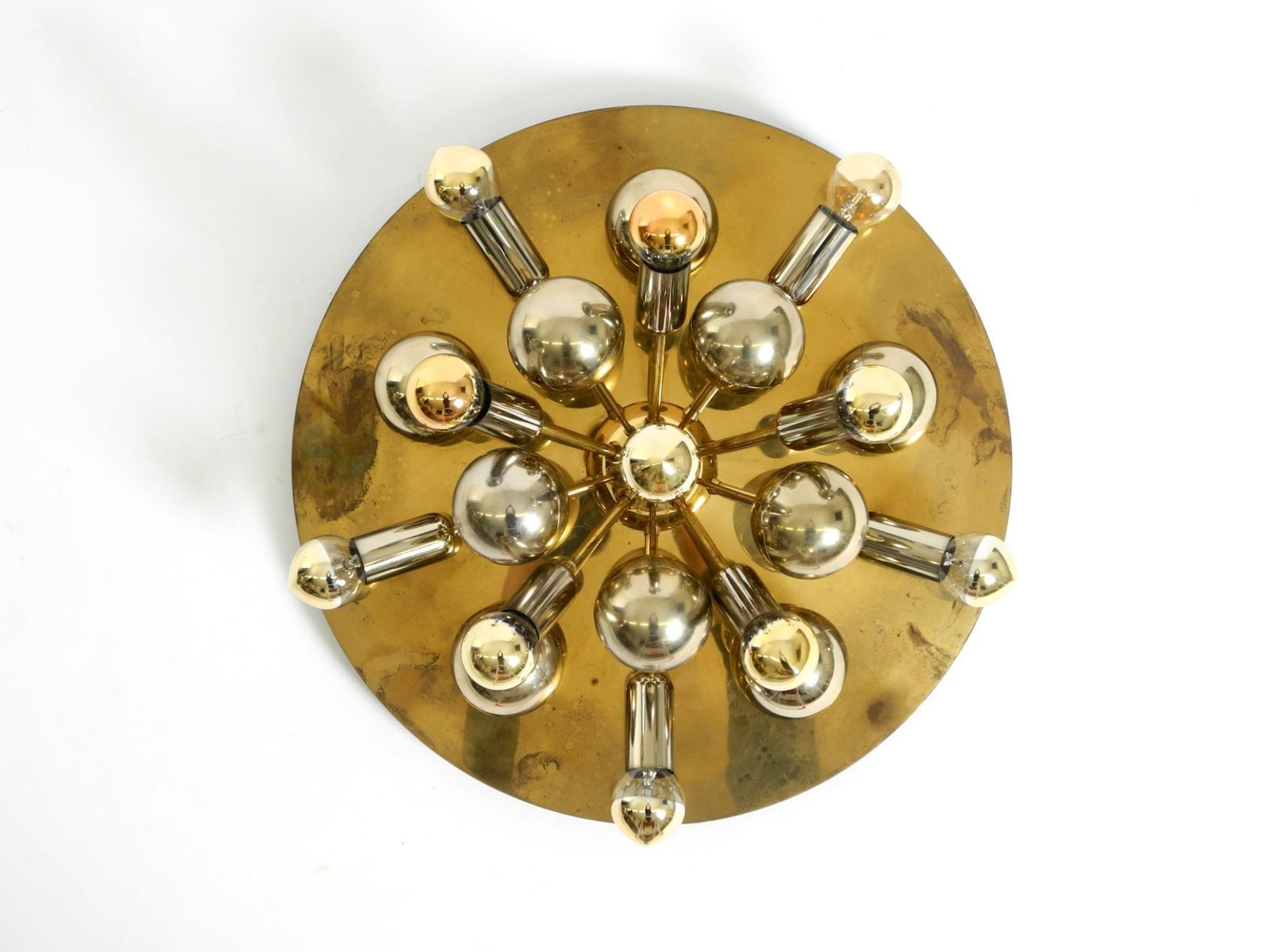 Original 1970s Large Cosack Sputnik Space Age Ceiling Lamp In Brass Color photo for sale
