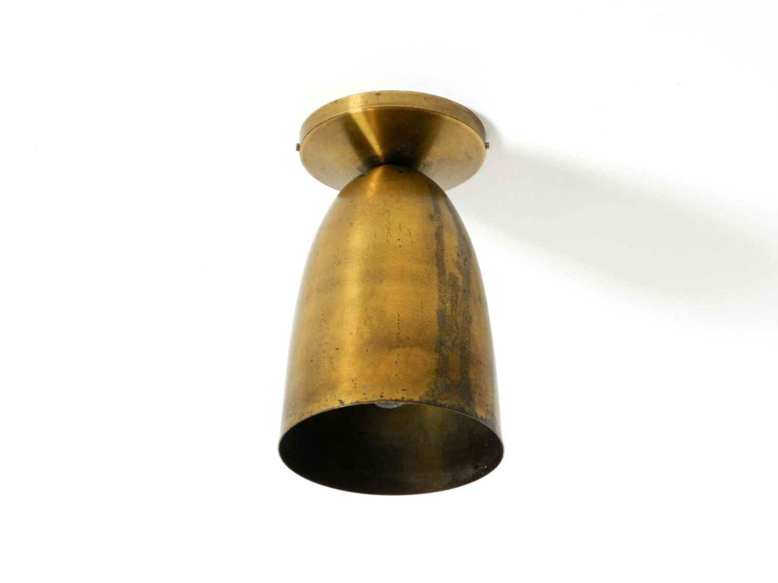 Grote Mid-Century Modern messing plafondlamp photo for sale