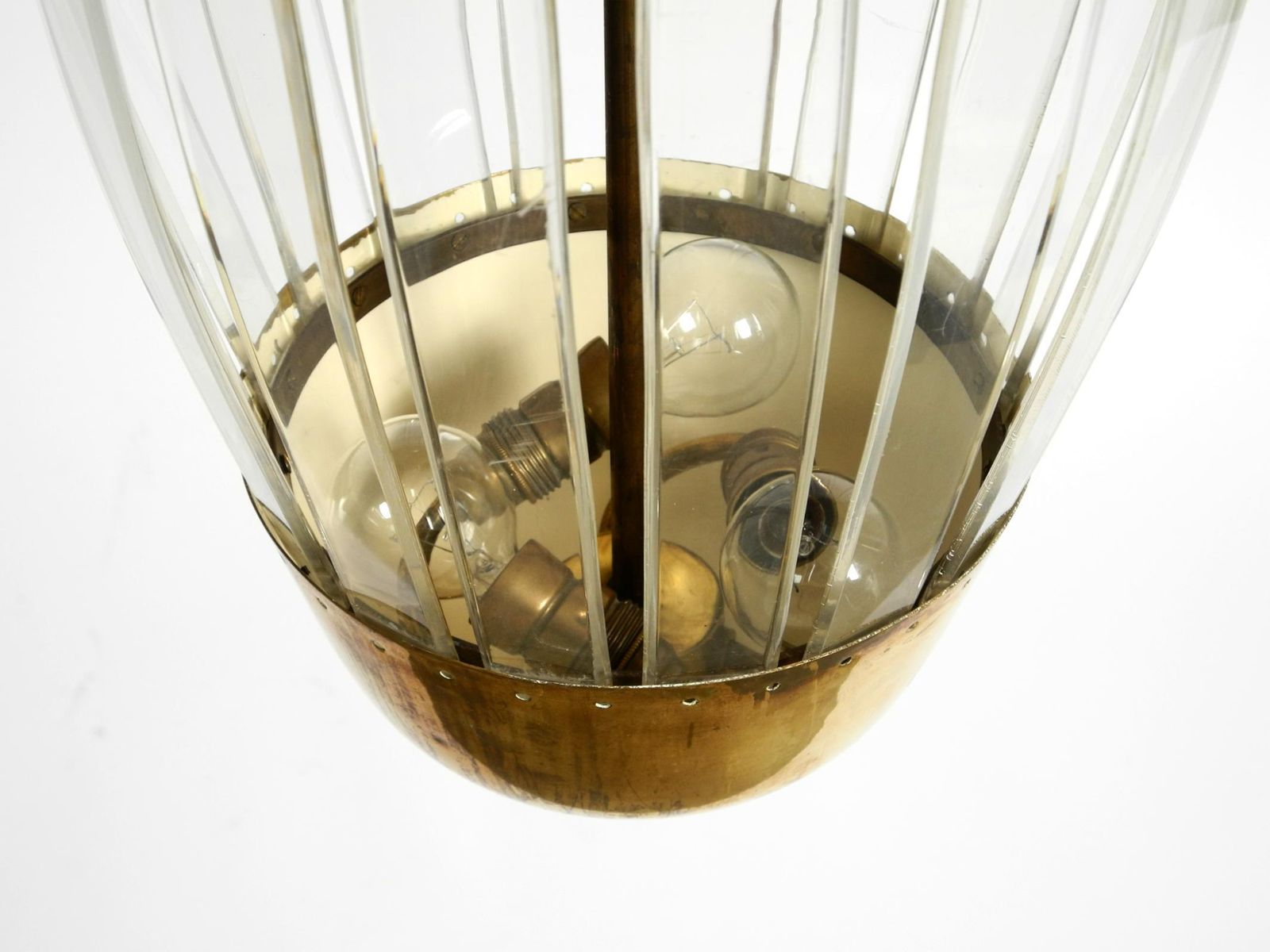 photo vinterior Mid Century Pendant Lamp By Vereinigte Werkstätten, In Brass And Plexiglass
