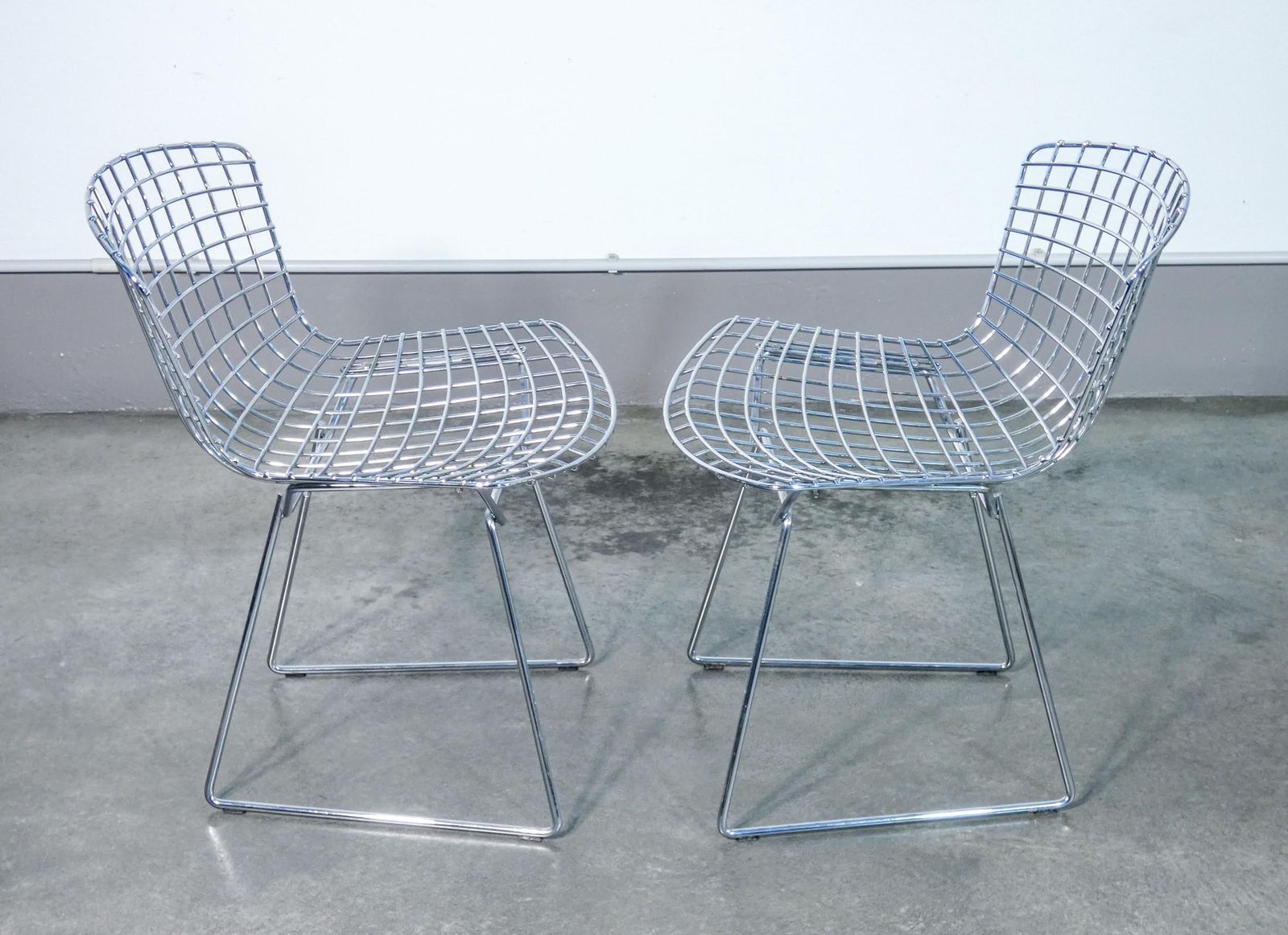 Set Of Four Side Chairs Mod. 420, Design Harry Bertoia For Knoll photo 2027.0