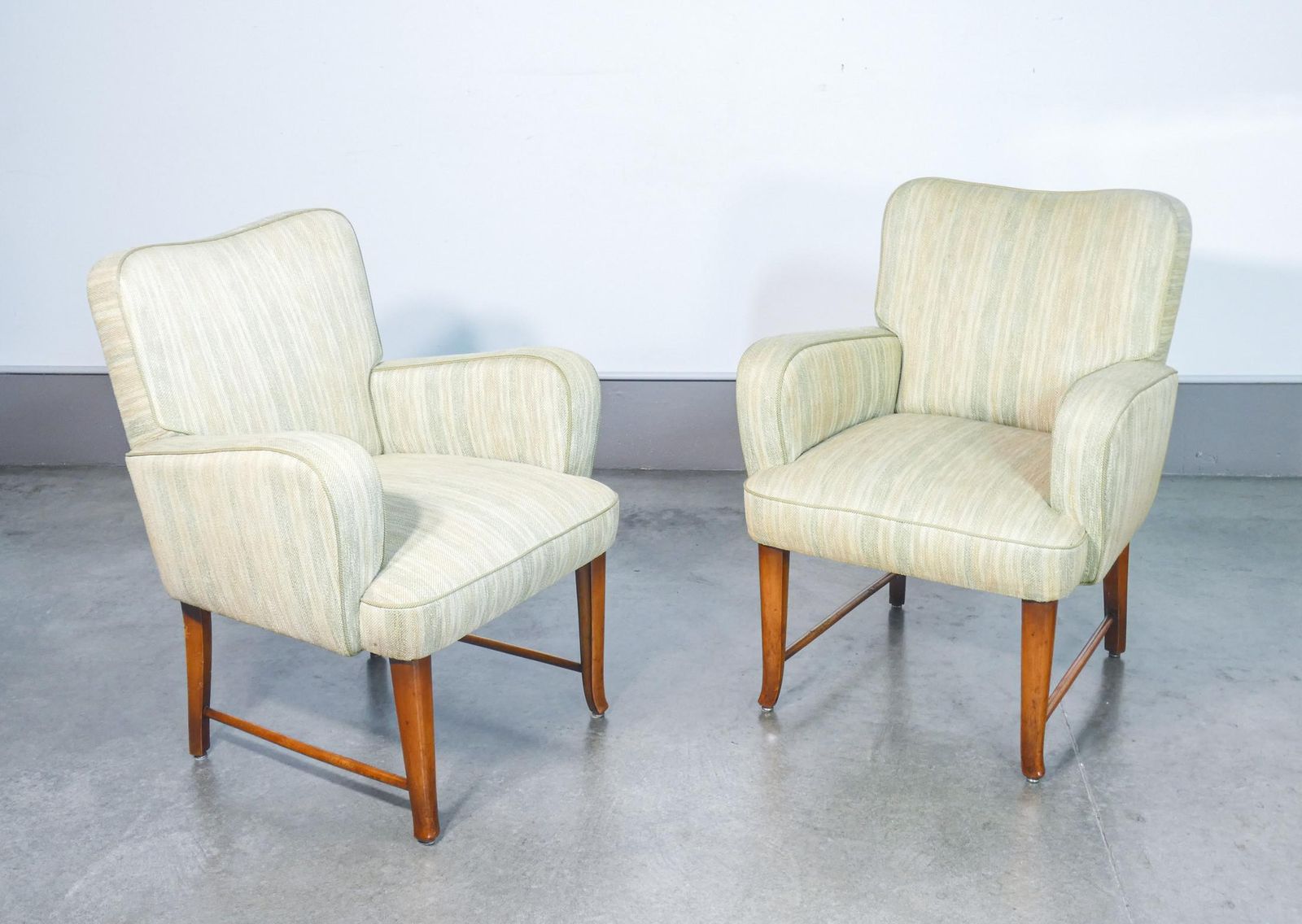 Pair Of Lounge Armchairs With Armrests, Design Pier Luigi Colli. 1950s photo furniture