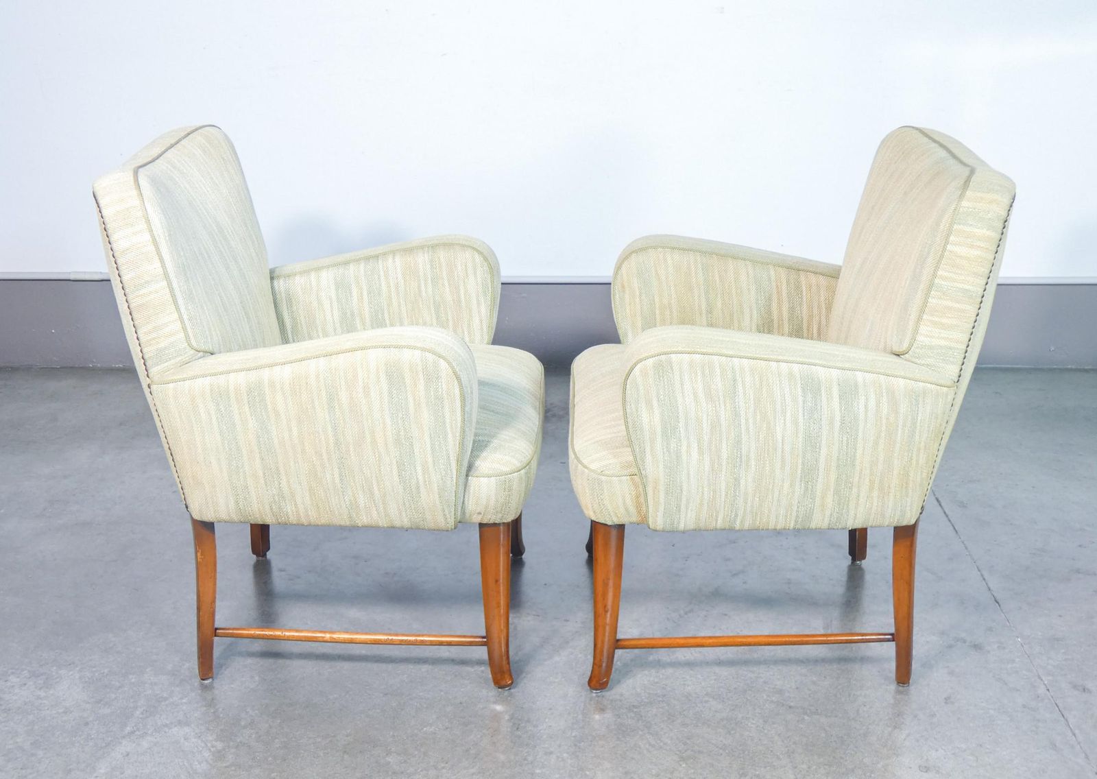 Pair Of Lounge Armchairs With Armrests, Design Pier Luigi Colli. 1950s photo buy