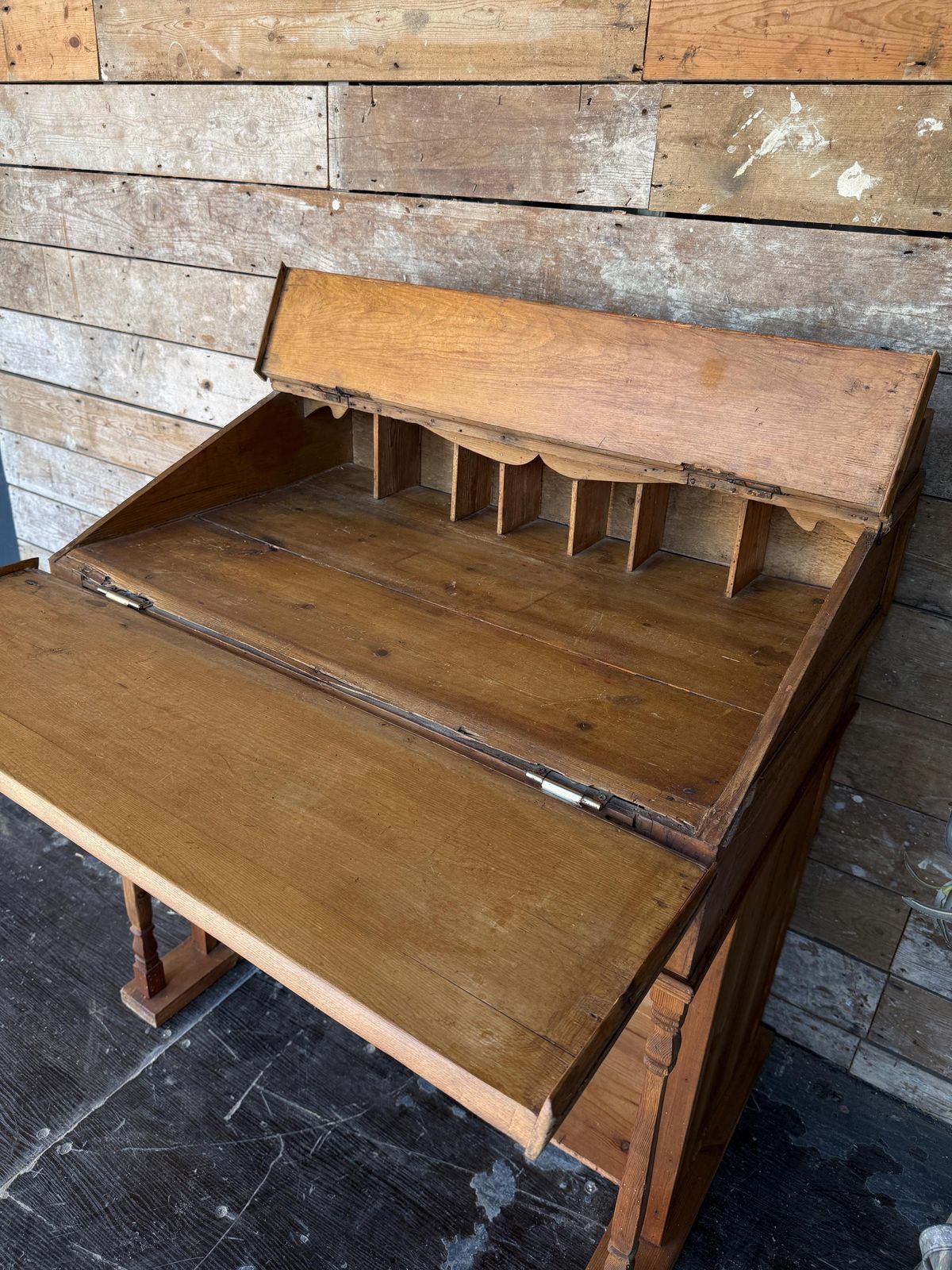 Victorian Pine Clerk's Desk, 1800s photo for sale