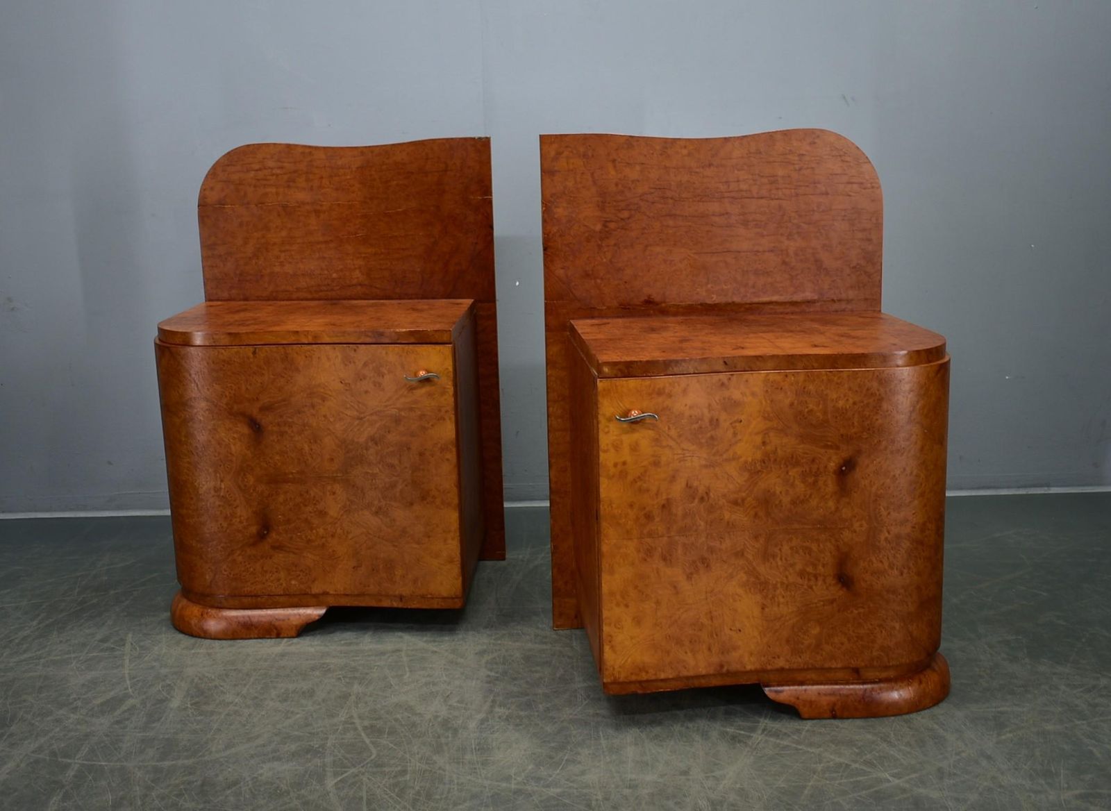 1938s Pair Of Art Deco Bedside Tables, Czechoslovakia photo furniture