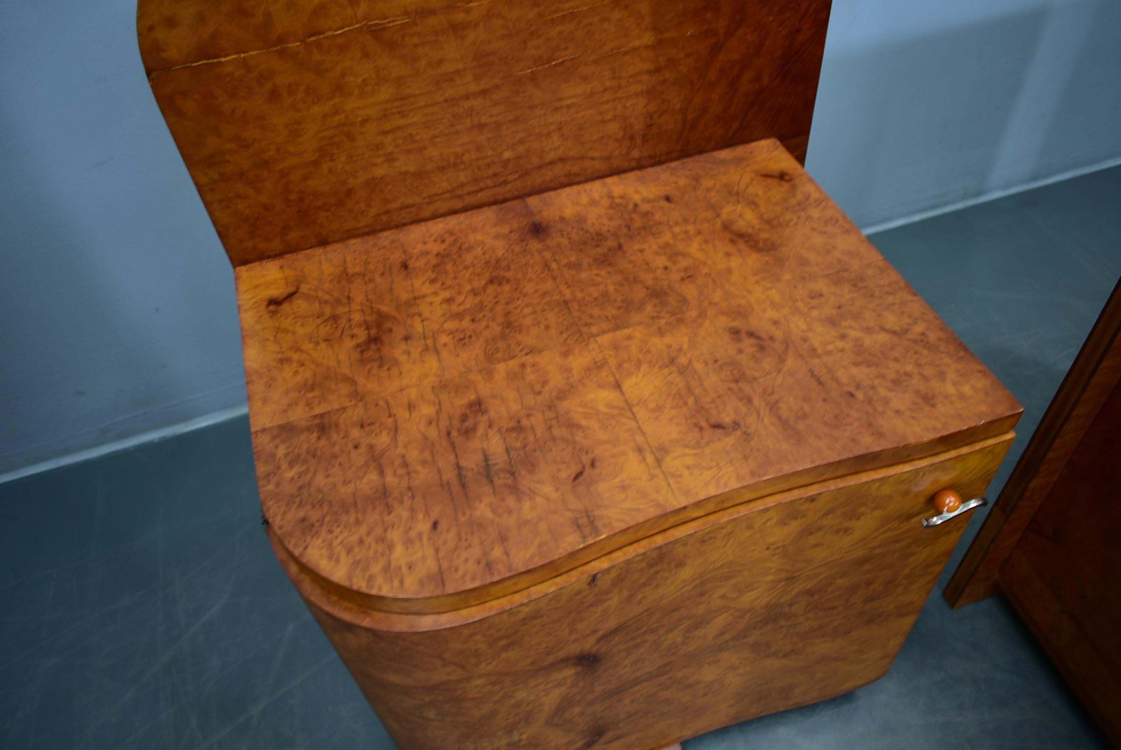 photo furniture 1938s Pair Of Art Deco Bedside Tables, Czechoslovakia