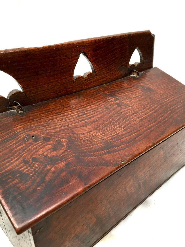 Antique Arts & Crafts Wooden Pine Candle / Knife Box / C.1900 / Wall Hanging photo furniture