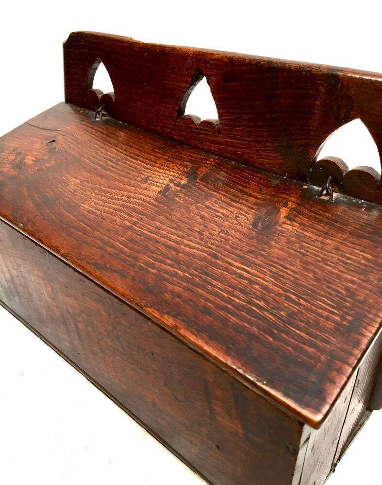 Antique Arts & Crafts Wooden Pine Candle / Knife Box / C.1900 / Wall Hanging photo buy