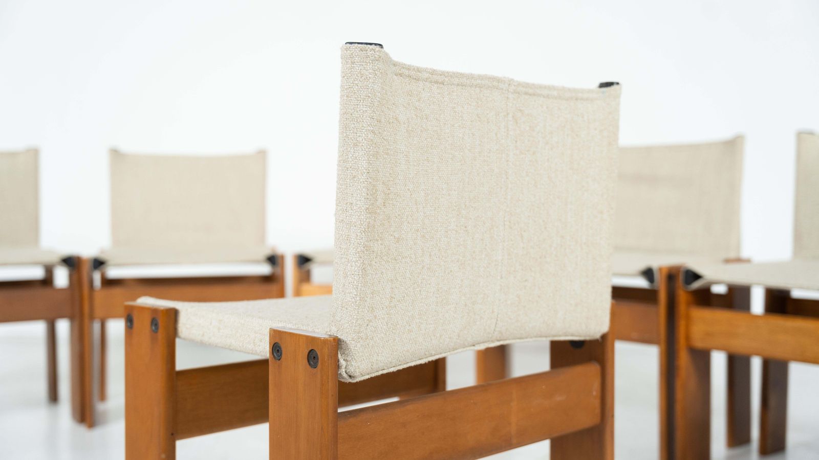 Set Of 12 Monk Dining Chairs By Afra & Tobia Scarpa For Molteni, 1970s photo furniture
