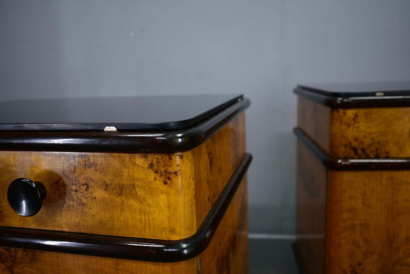 1940s Set Of Bedside Tables By Jindrich Halabala, Czechoslovakia photo Furniture