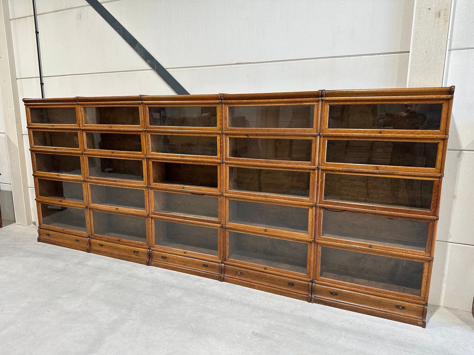 Large Antique Bookcase From Globe Wernicke, 1890s, Set Of 35