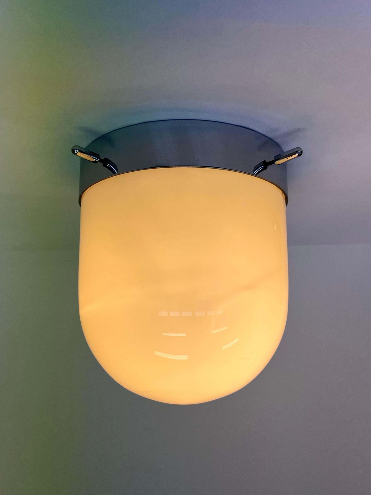 Space Age Mid-Century hotelontwerp plafondlamp, plafondmontage, jaren 1970, Tsjecho-Slowakije photo Verlichting