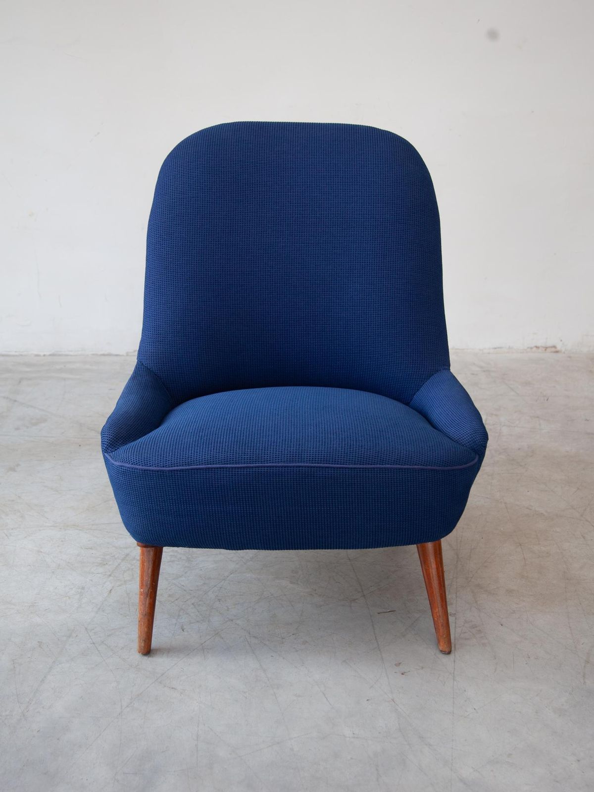 Midcentury Modern Cobalt Blue Lounge Chair By Fredericia, Denmark, 1950s photo furniture