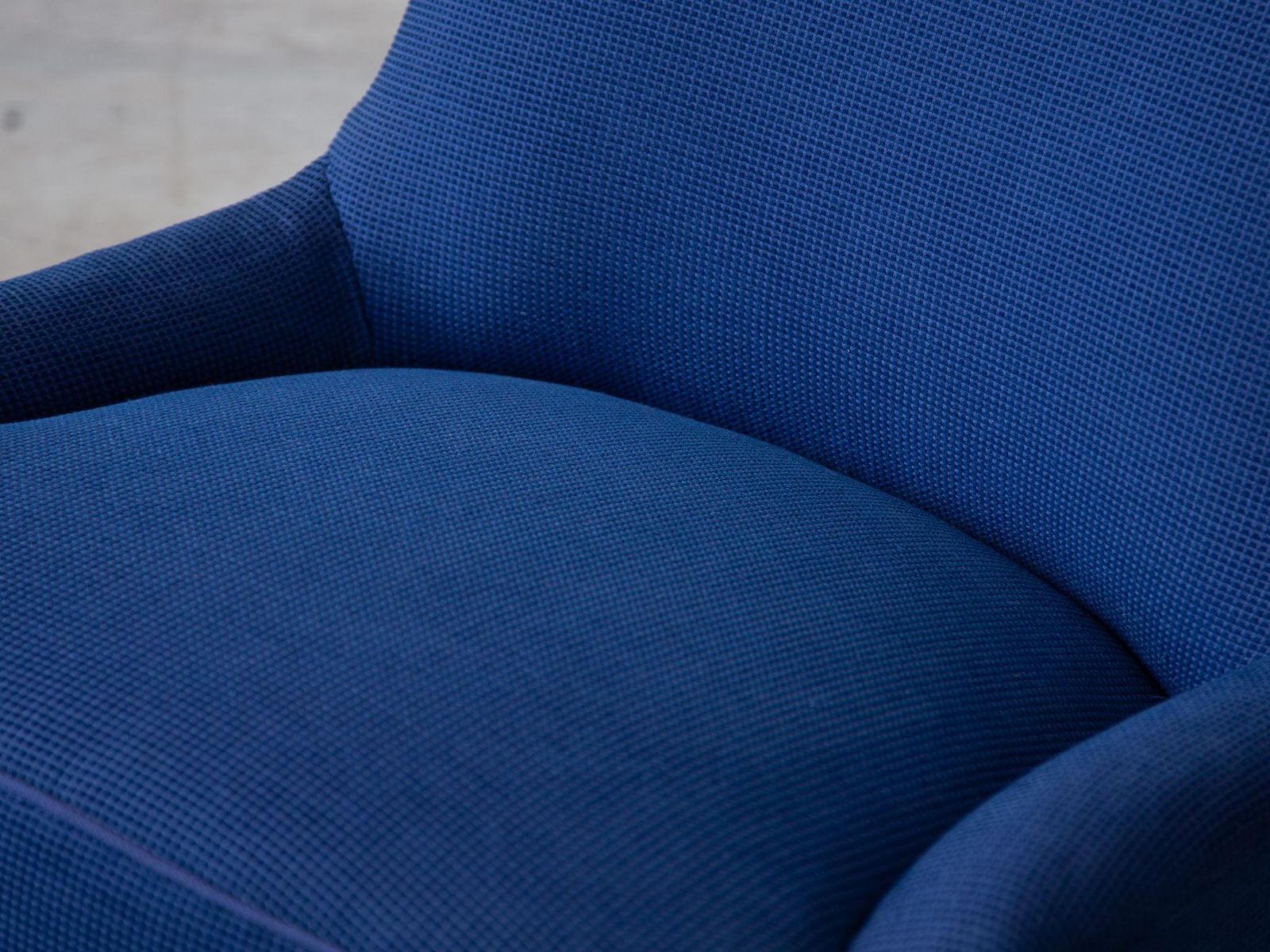 photo for sale Midcentury Modern Cobalt Blue Lounge Chair By Fredericia, Denmark, 1950s