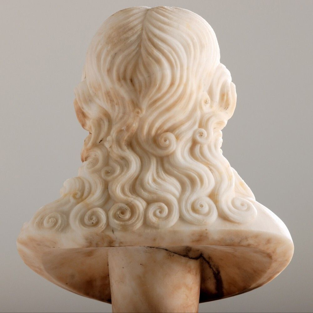 Alabaster Bust Of Christ, 1800s photo for sale