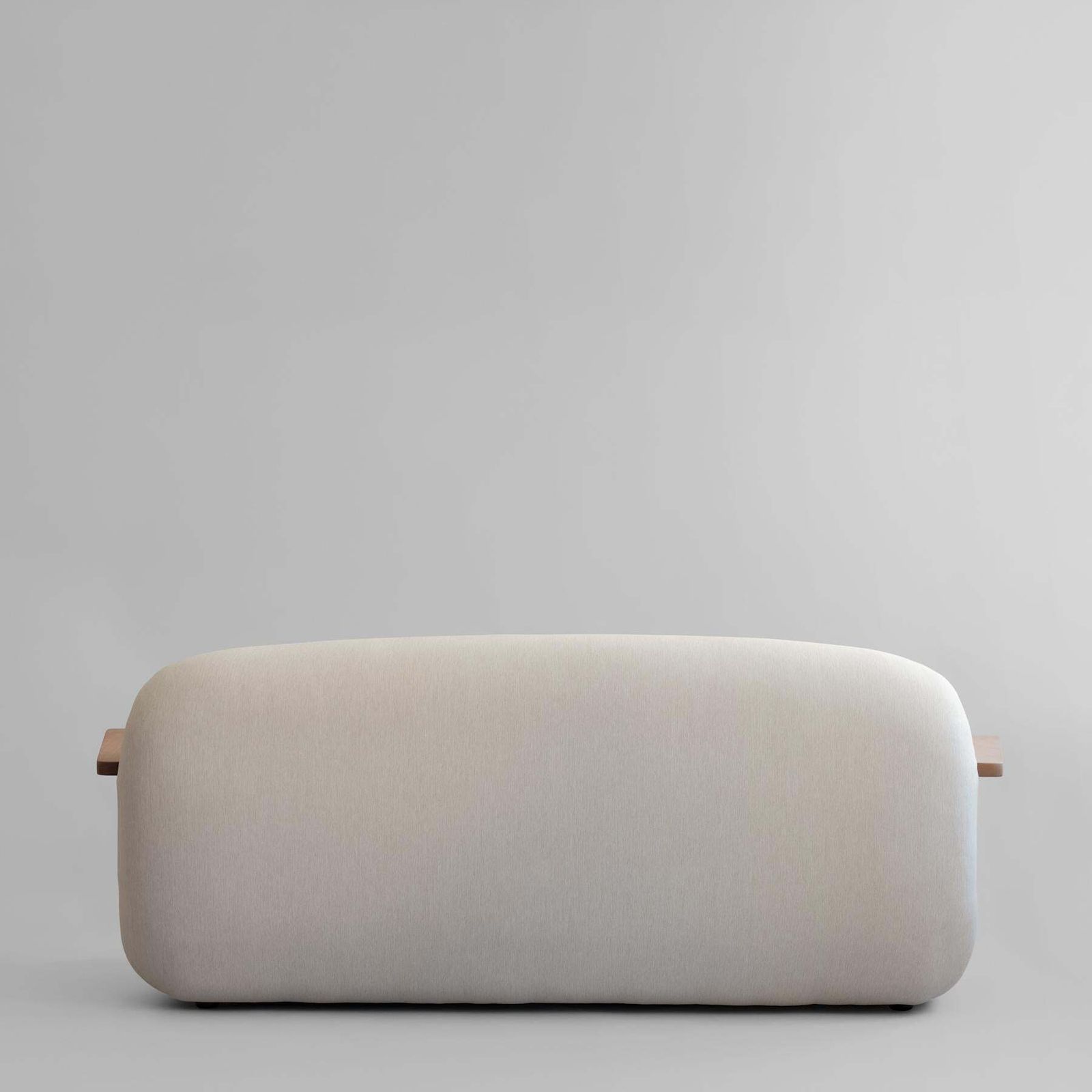 Toe Sofa In Warm Ash Teak And Outdoor Fabric Contemporary Sculptural Design photo Garden Furniture