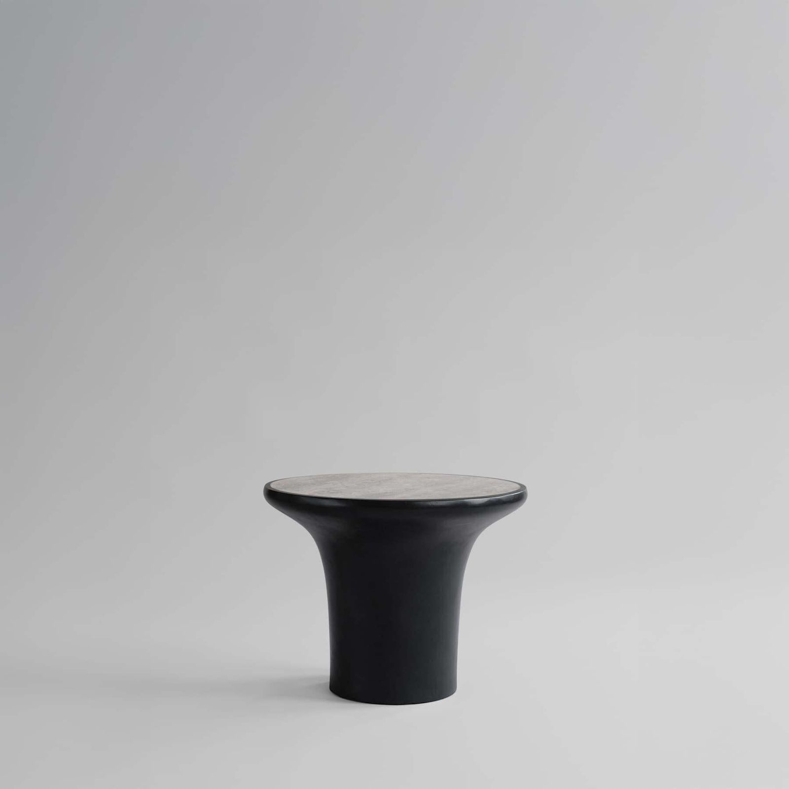 Coffee Table In Silver Travertine And Fiber Concrete Contemporary Design photo vinterior