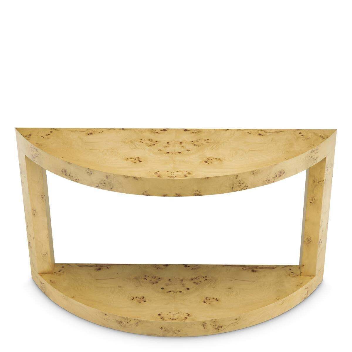 photo furniture Console Table In Wood Burl Veneer, Contemporary Style