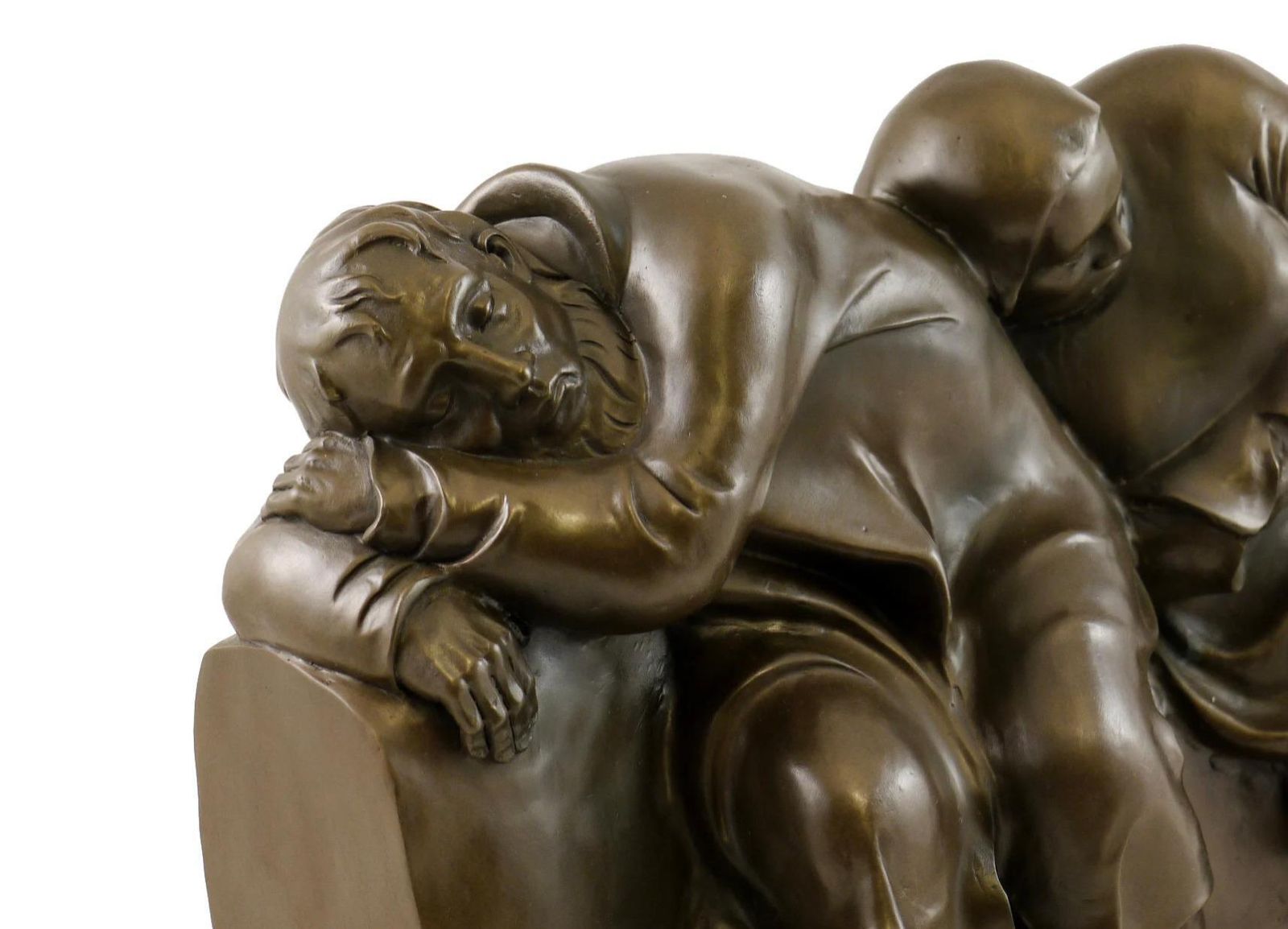 Sleeping Drifters Sculpture In Bronze, 20th Century, Art Deco Style photo buy