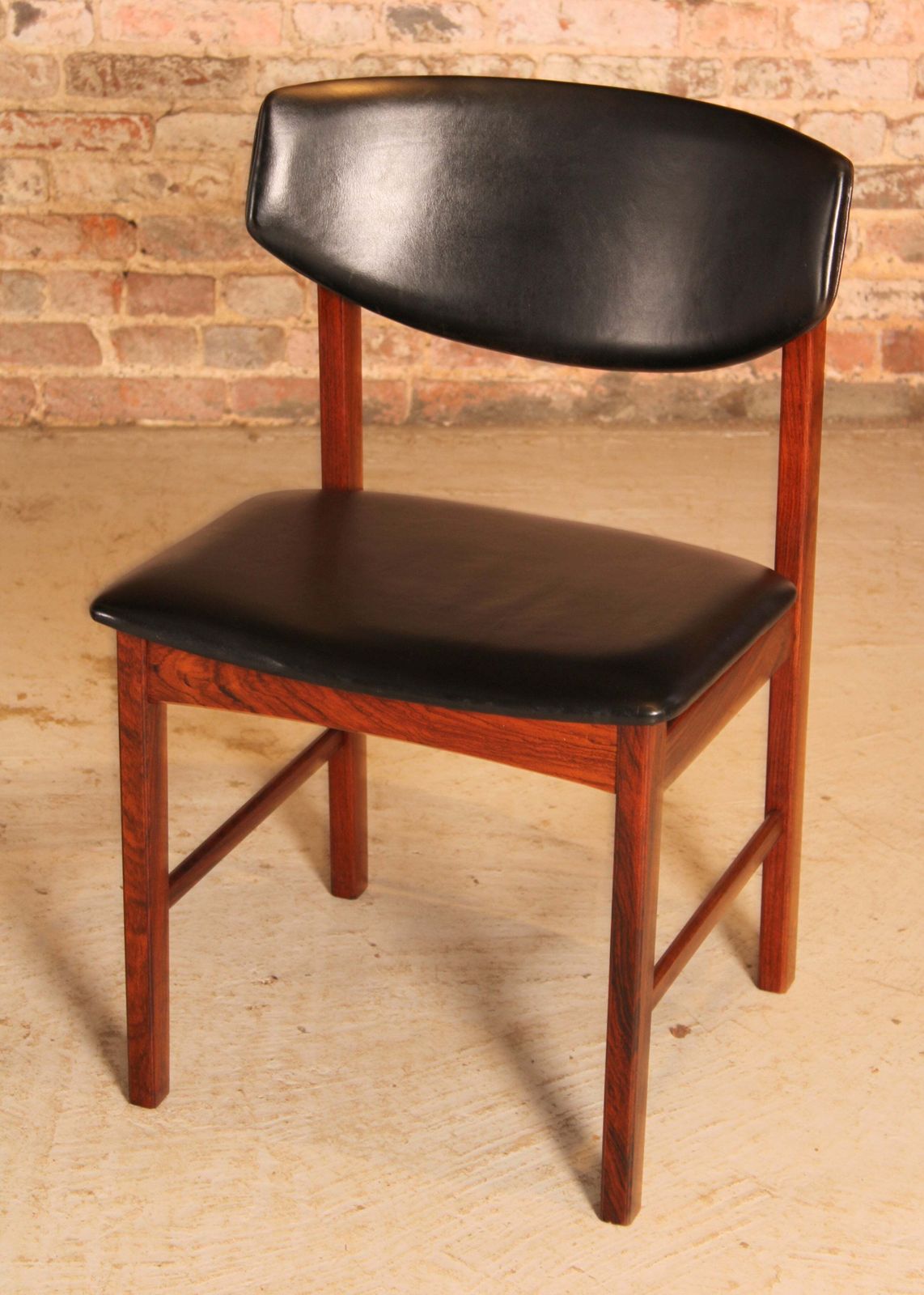 Set Of 6 Danish Mid Century Rosewood Dining Chairs, Circa 1960s photo vintage