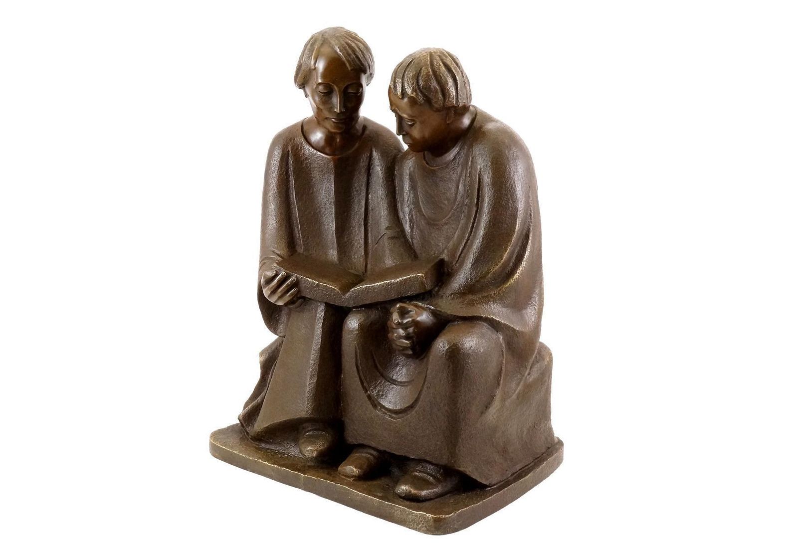 Reading Monks Sculpture In Bronze, 20th Century, Art Deco photo buy