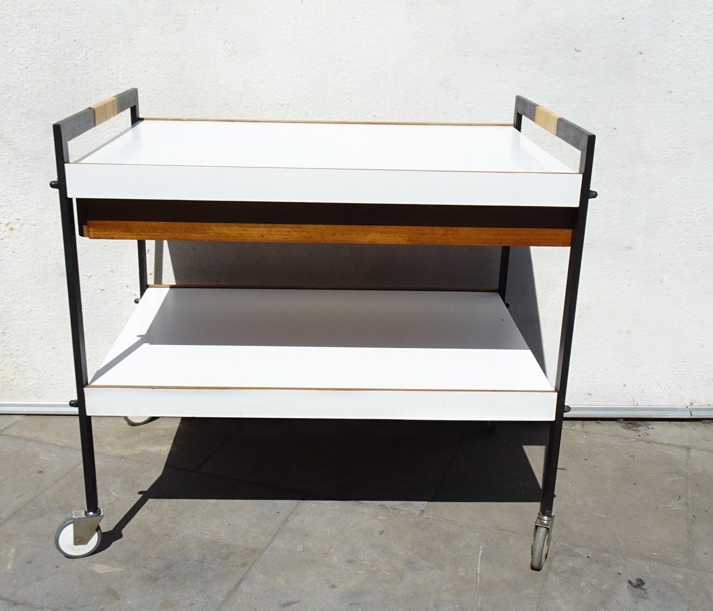 Minimalist Austrian Bar Cart Attributed To Carl Auböck, 1960 photo for sale