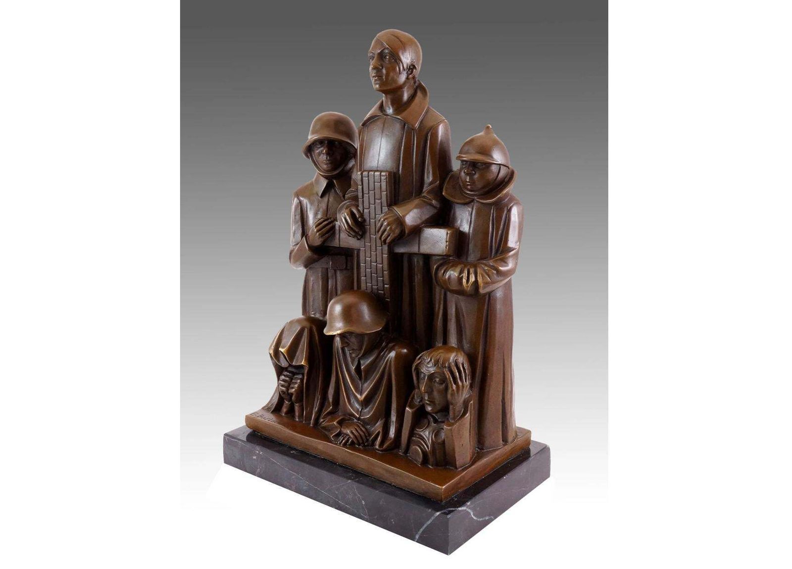 Sculpture Memorial In Bronze, Expressionist Style, 20th Century photo buy