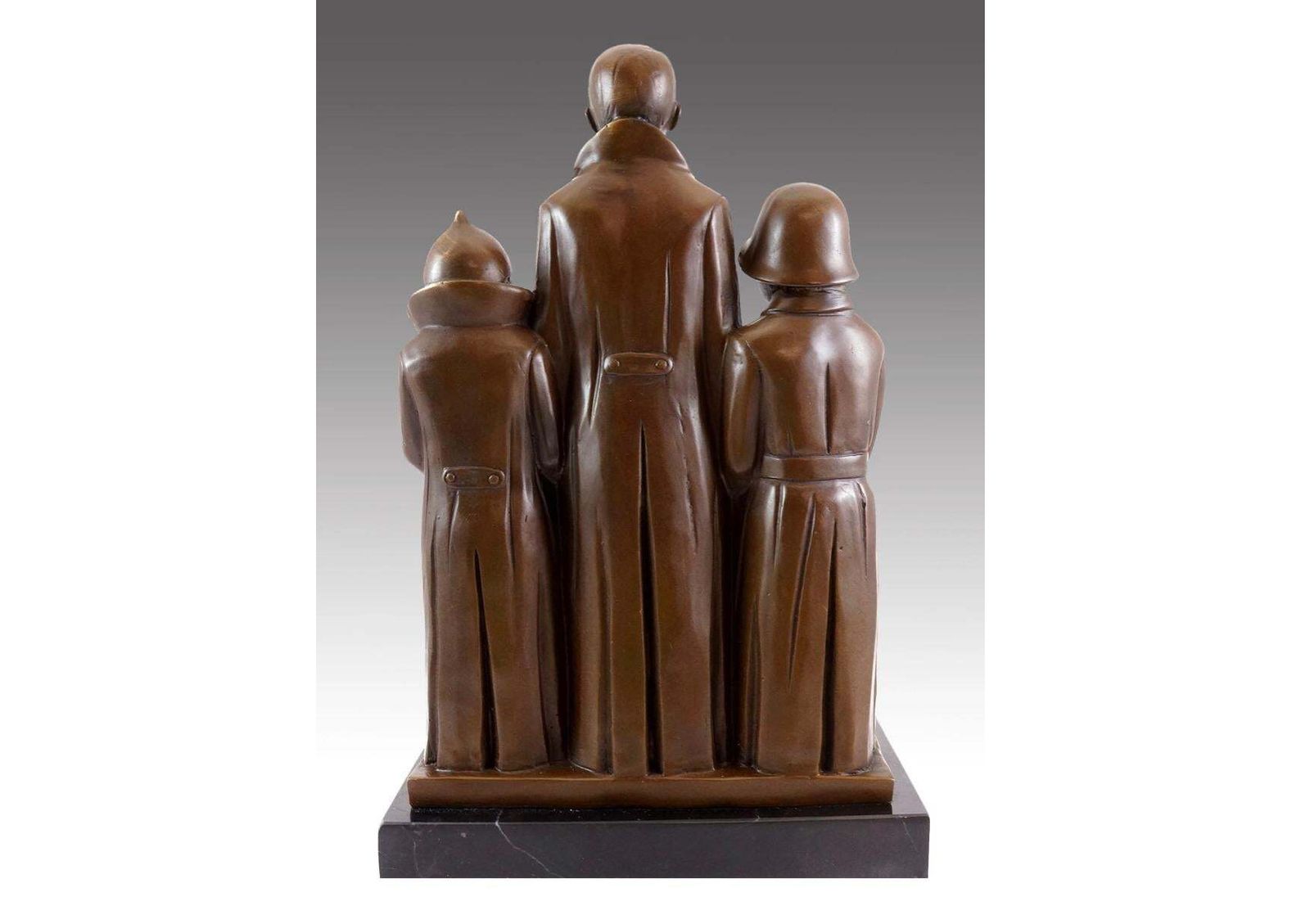 Sculpture Memorial In Bronze, Expressionist Style, 20th Century photo vintage