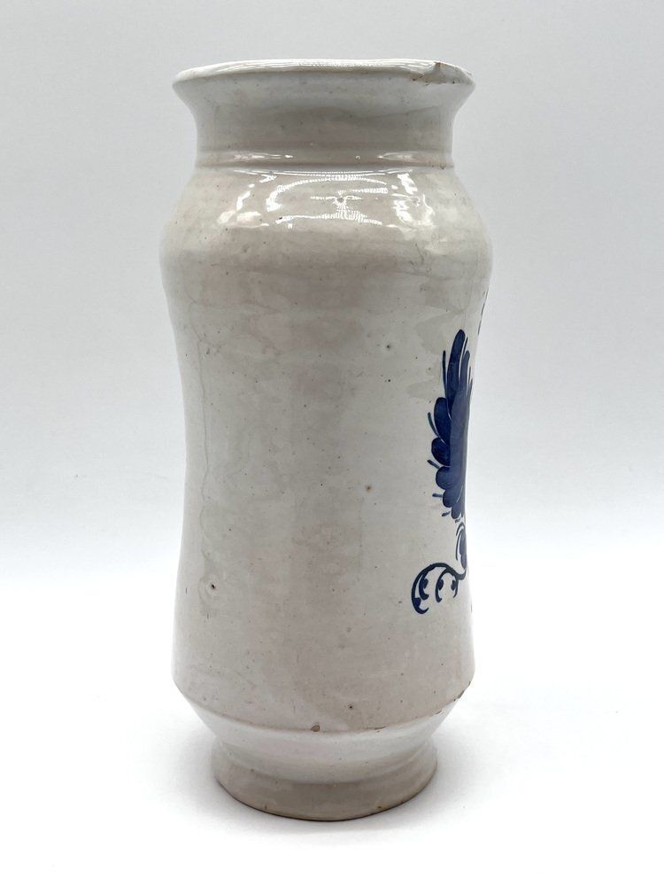 Antique Historicism Majolica Apothecary Vase, Faenza, Italy, 1900s photo 329.0