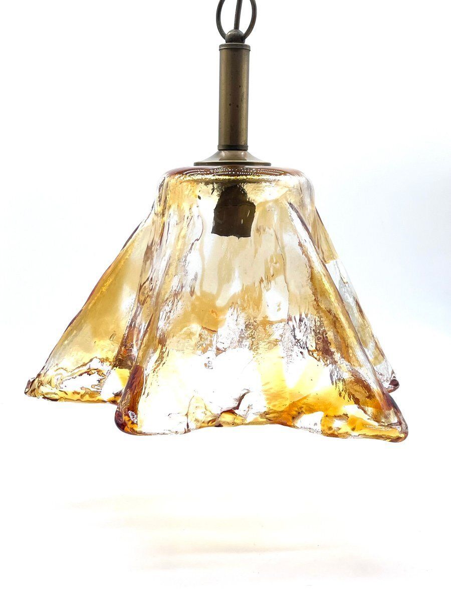 Large Murano Glass Fazzoletto Pendant Lamp, 1970s photo for sale