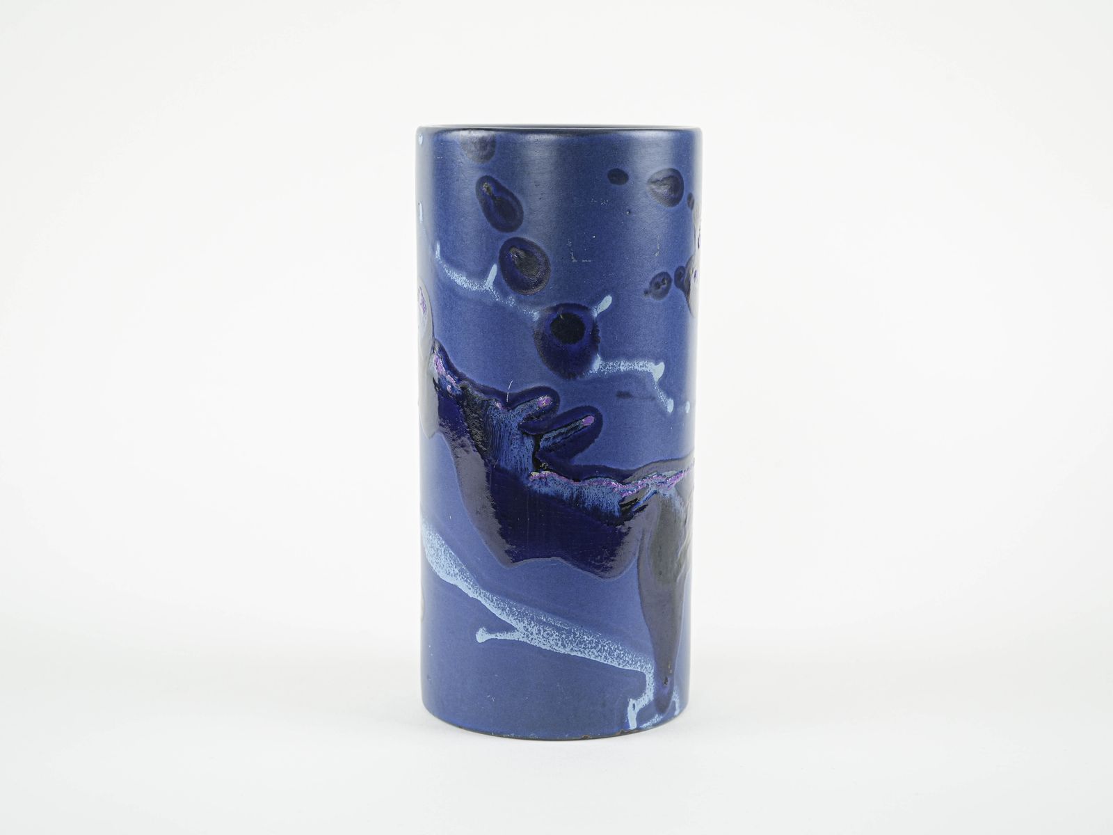 Vase cylindrique, design danois, années 1970, fabriqué par Knabstrup photo furniture