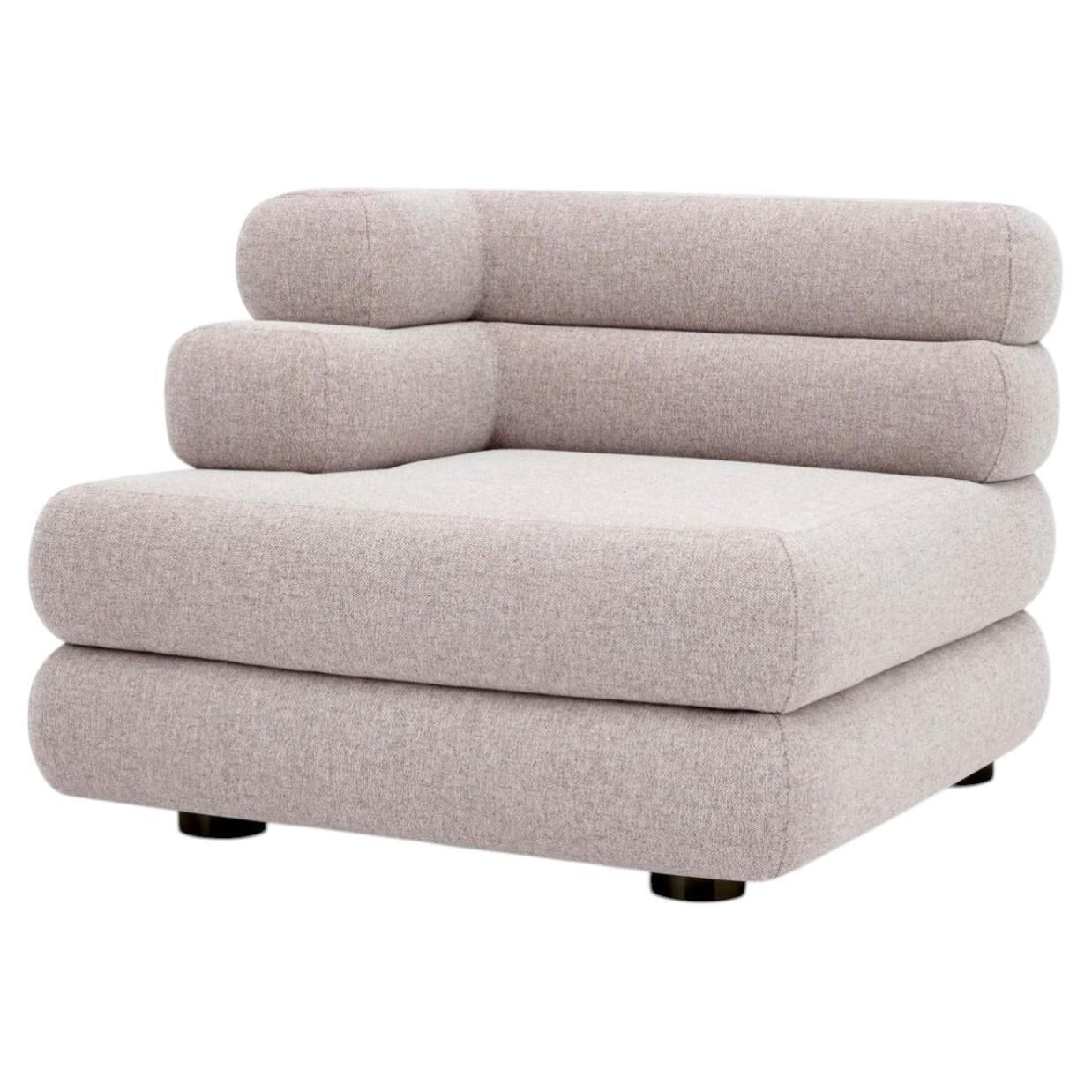 Outdoor Modular Sofa Left Module Light Grey Mauritius