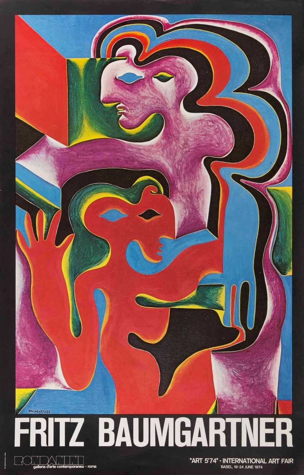 Fritz Baumgarten Exhibition Poster   Galleria Rondanini   1974