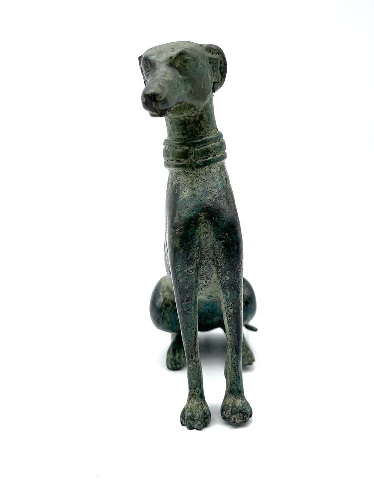 Art Deco Bronze Greyhound Sculptures By Jules Edmond Masson, France, 1930 photo vintage
