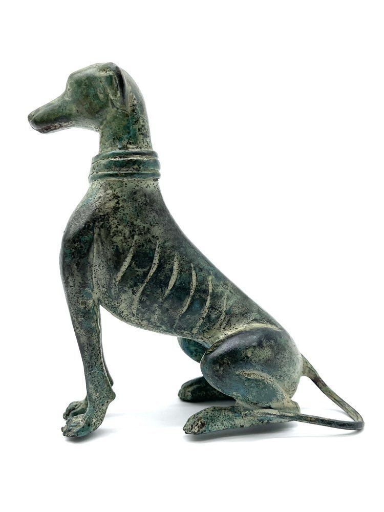 photo furniture Art Deco Bronze Greyhound Sculptures By Jules Edmond Masson, France, 1930