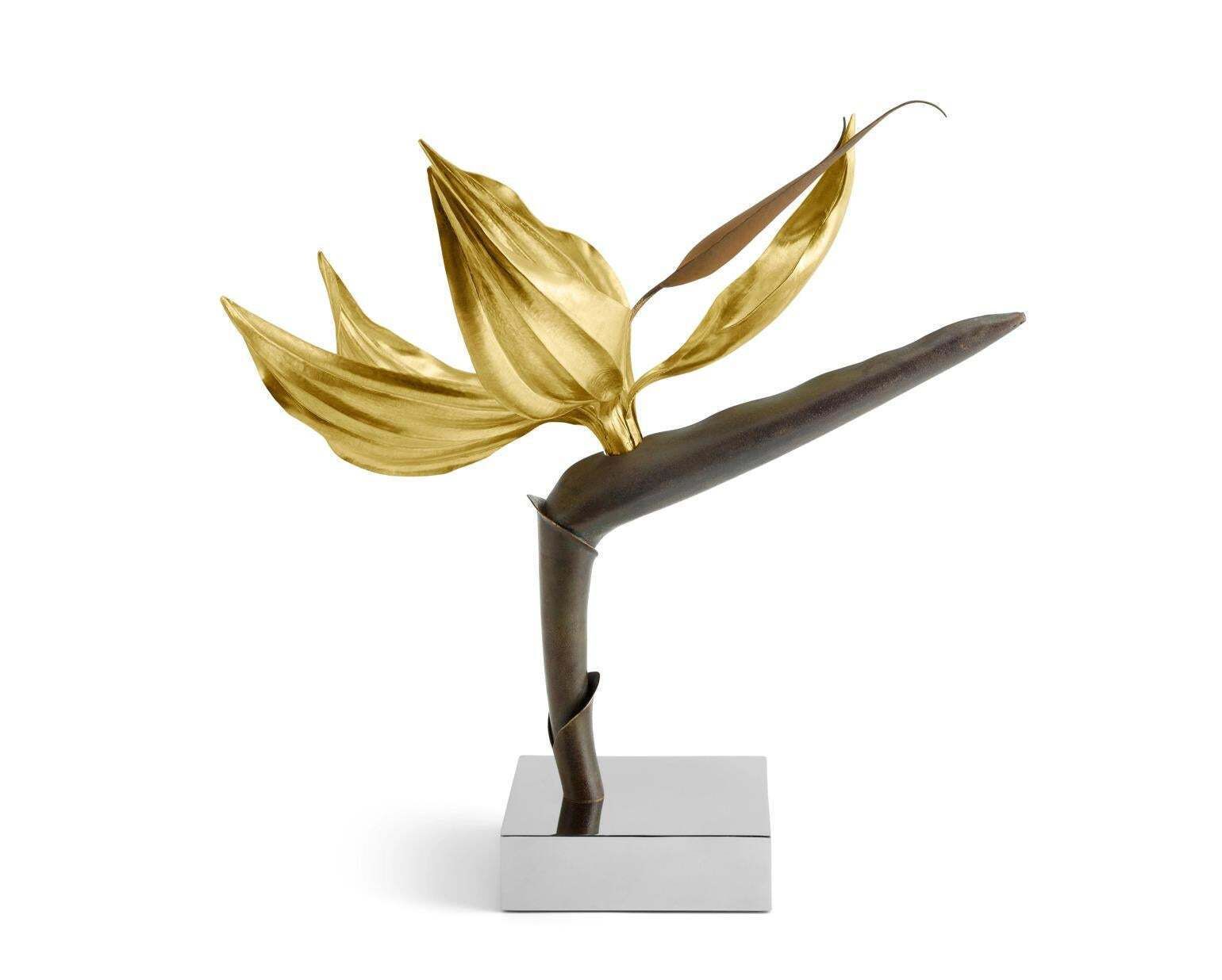 Bird Of Paradise Sculpture Limited Edition In Brass And Steel photo Art