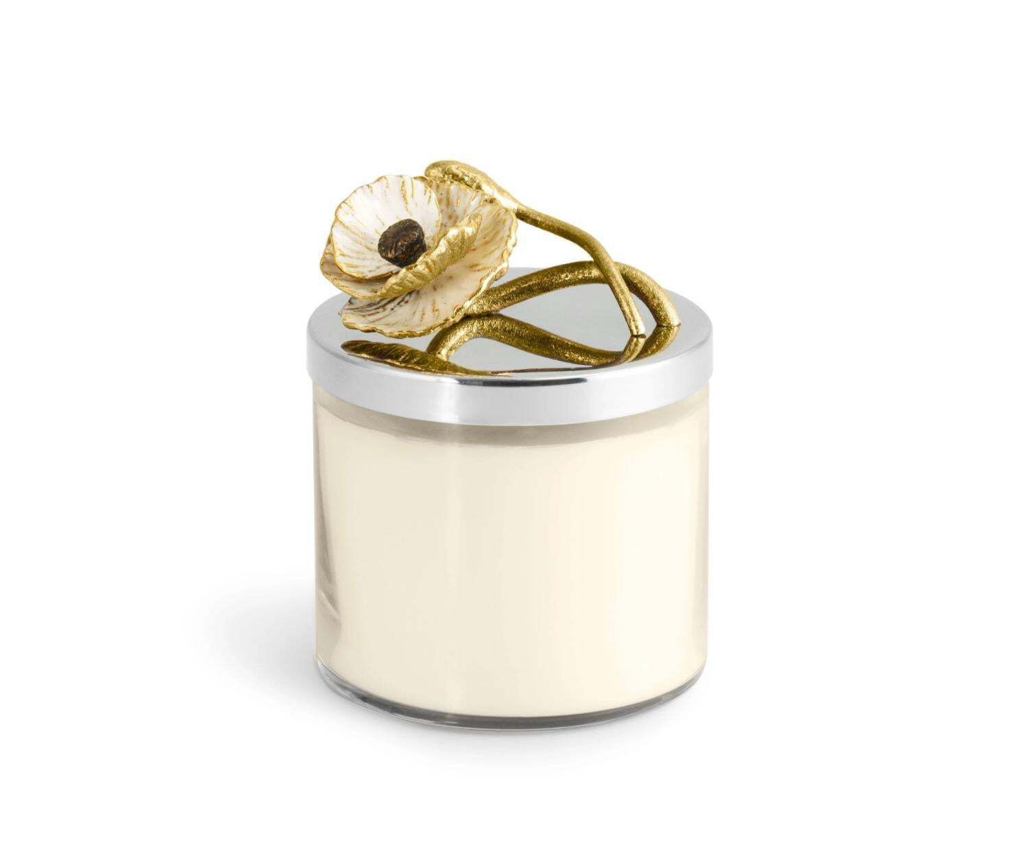 Set Of 10 Handcrafted Metal And Enamel Scented Anemone Candles photo for sale