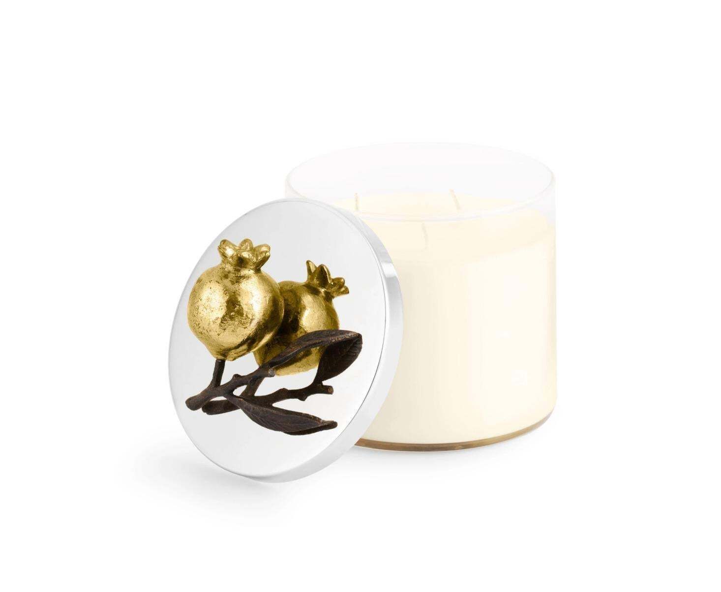 Set Of 10 Pomegranate Handcrafted Metal And Gold Plated Scented Candles photo 1419.0