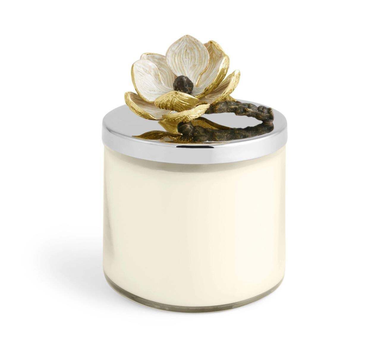 Set Of 10 Vintage Bloom Handcrafted Metal And Antique Goldtone Scented Candles photo for sale