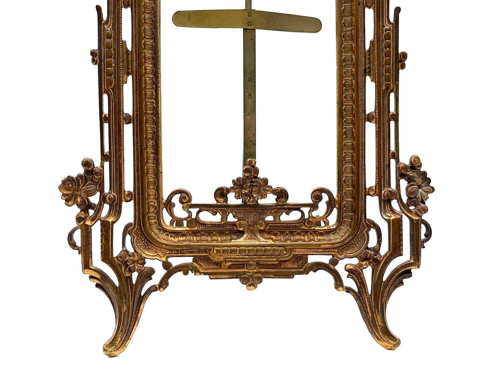 Victorian Cast Bronze Gold Plated Picture Frame photo vintage