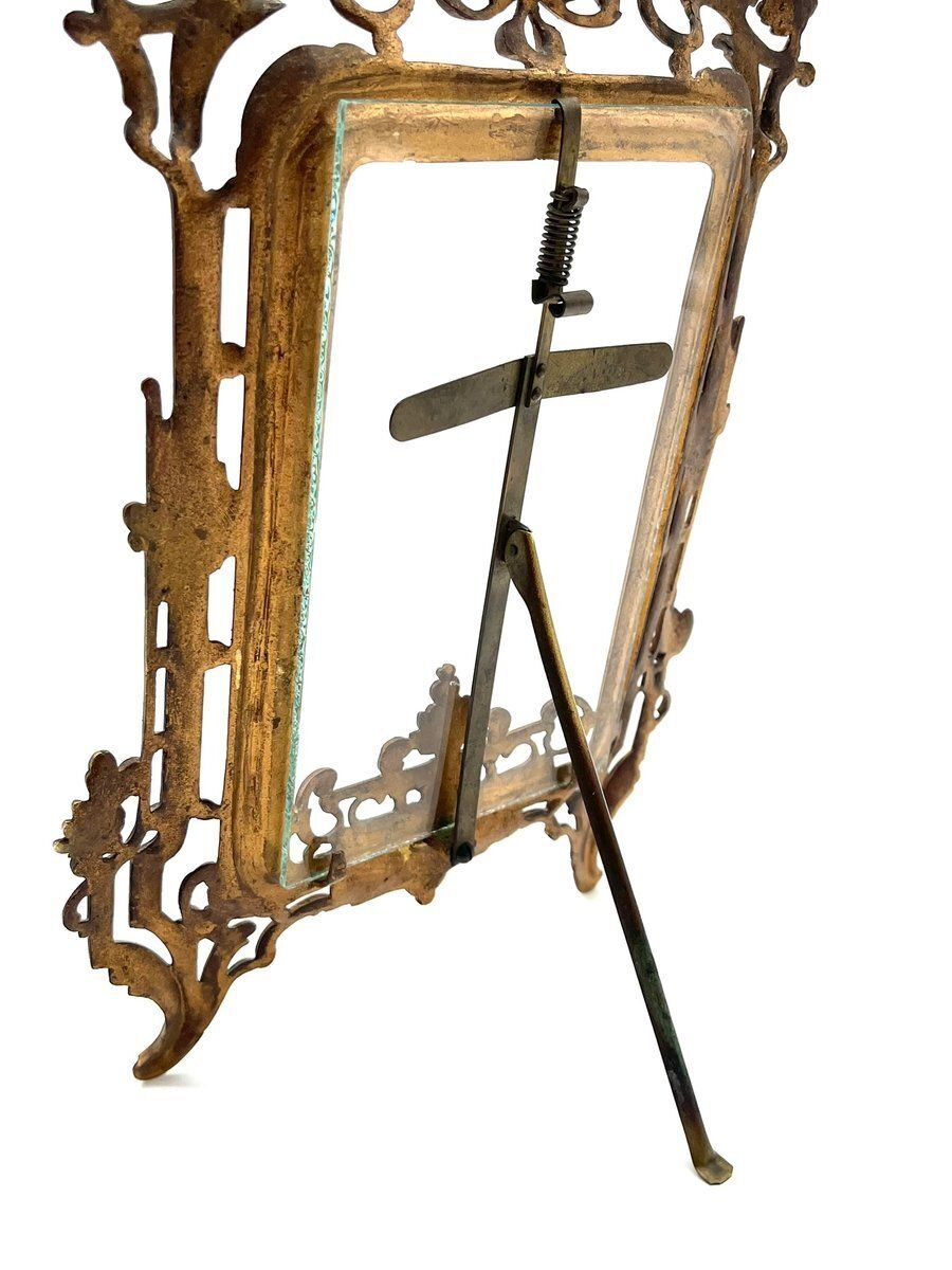 Home Decor Victorian Cast Bronze Gold Plated Picture Frame photo