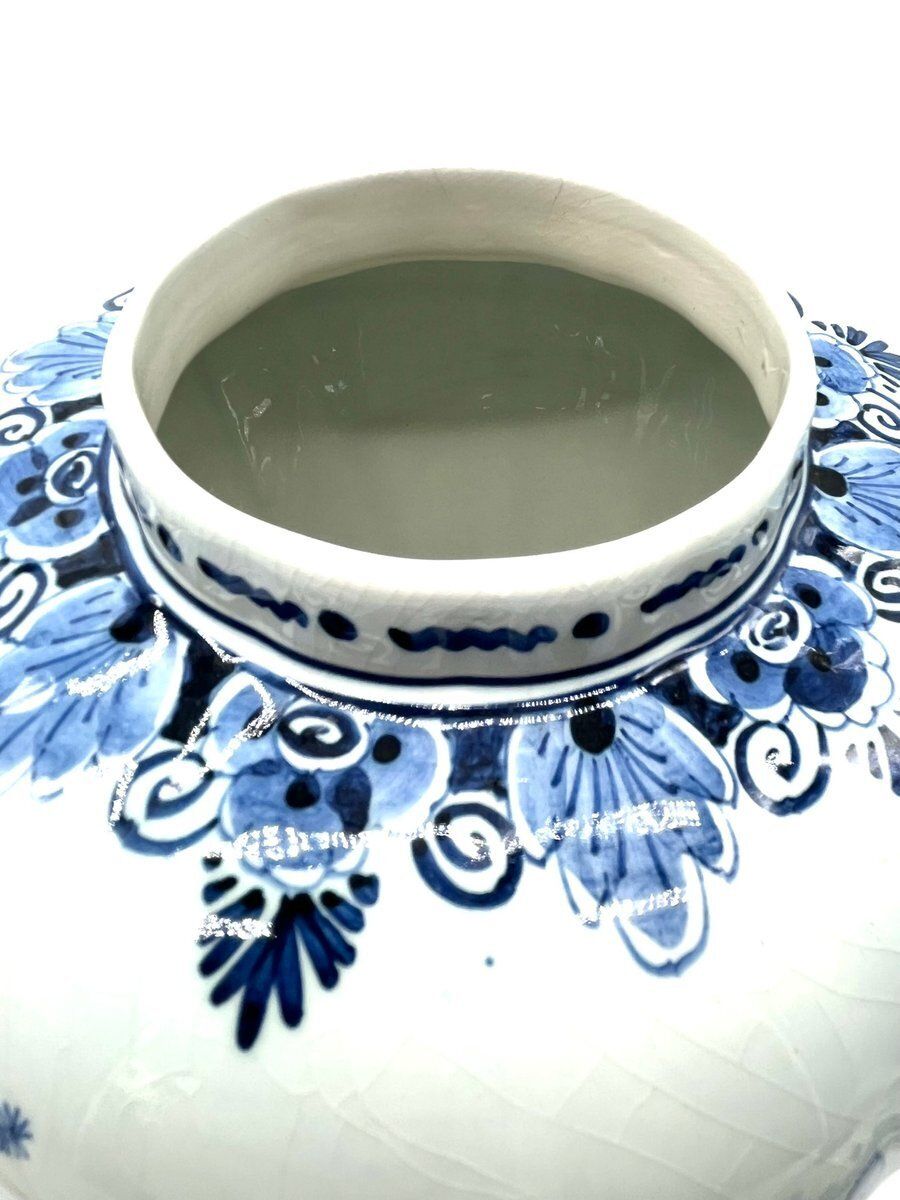 photo for sale Blue Delft Baluster Vase With Lid