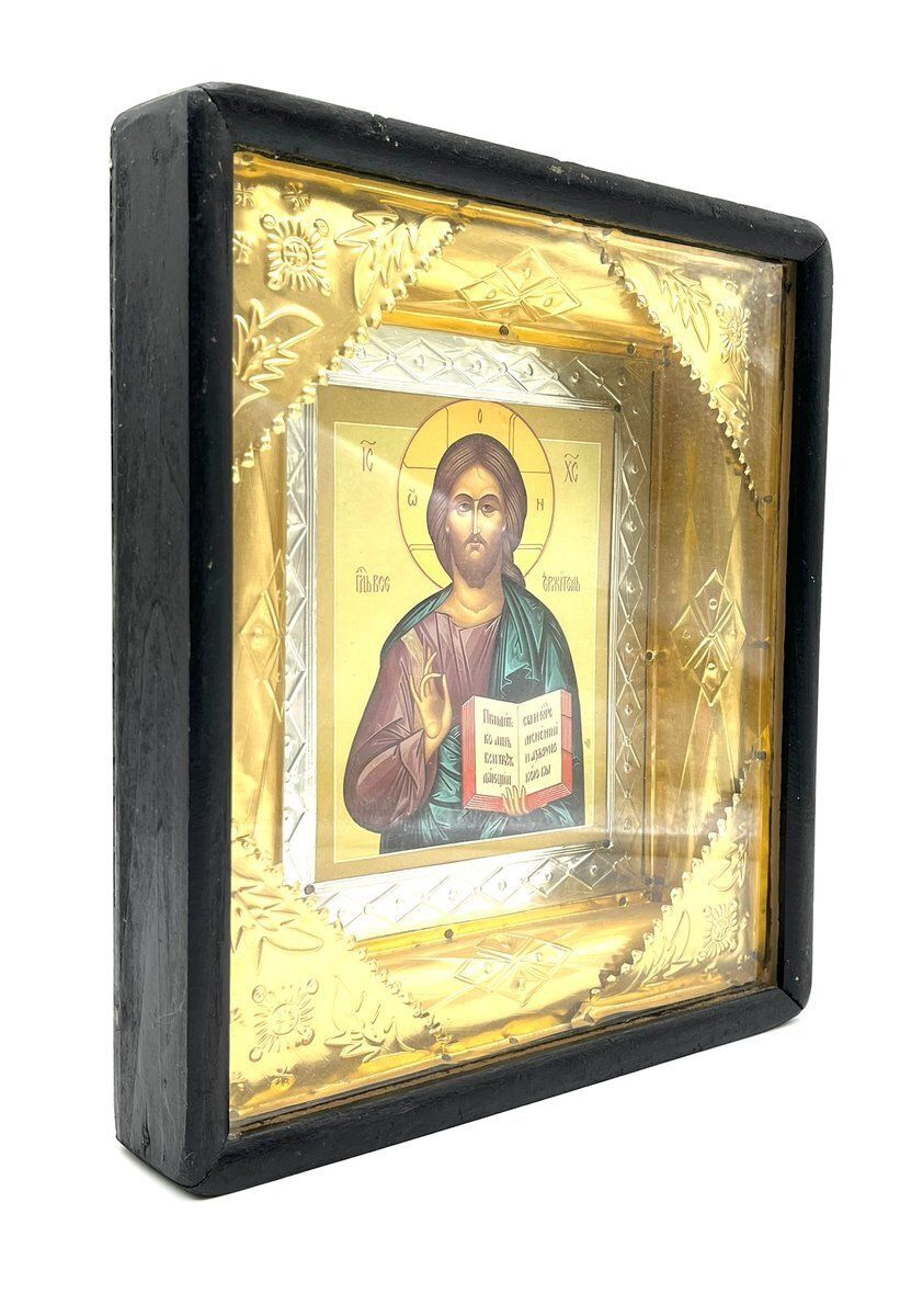 Antique Icons In Gold And Silver, 1890s, Set Of 2 photo vinterior